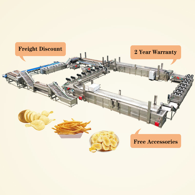 100KG Frozen Potato Chips Production Line for Water-based Chips Processing Plant