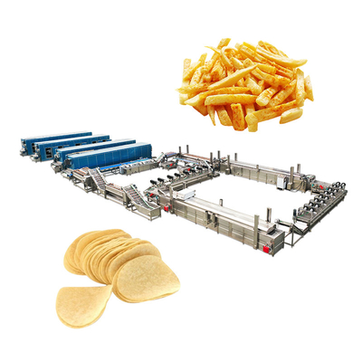 500kg per Hour Full Automatic Frozen French Fries Making Machine Production Line 8*8mm Size 38KW