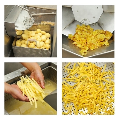 500kg per Hour Full Automatic Frozen French Fries Making Machine Production Line 8*8mm Size 38KW